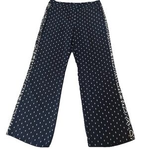 CAbi Track Star Boho Wide Leg Pants-8-Navy White Bandana Print Casual Pockets